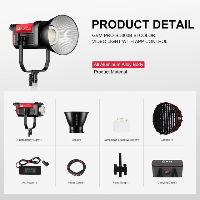 GVM 300W LED Video Light Kit - photo 5