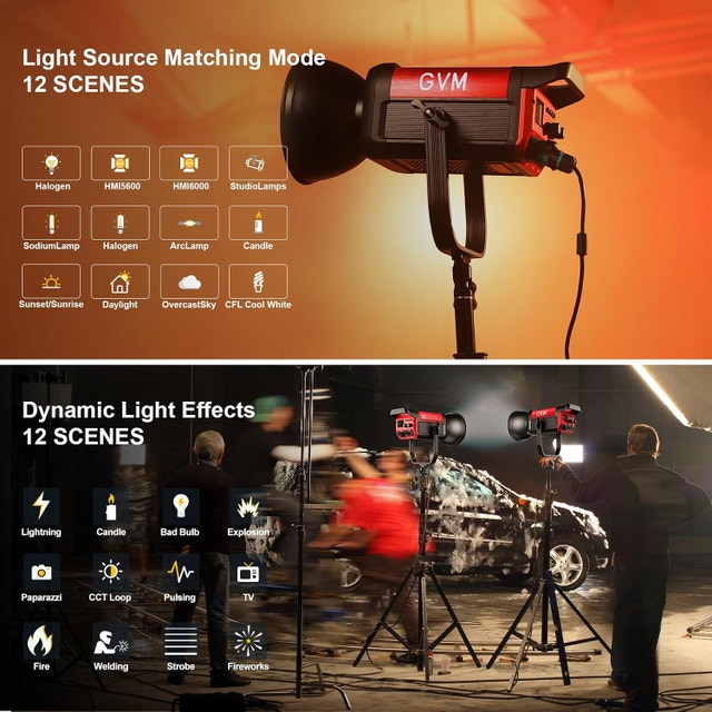 GVM SD200B 200W LED Video Light Kit - photo 4