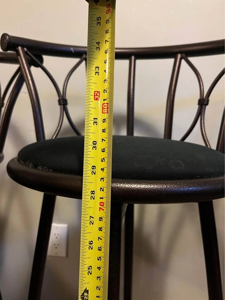 Set of 4 Swivel Metal Bar Stools - photo 3