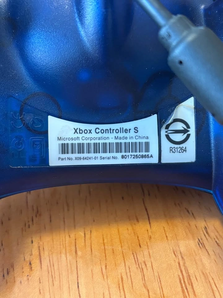 Original Xbox transparent blue Controller S - photo 2