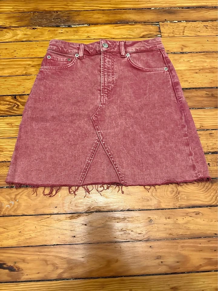 Rails Acid Wash Vintage Red Mini Denim Skirt Size 25/XS