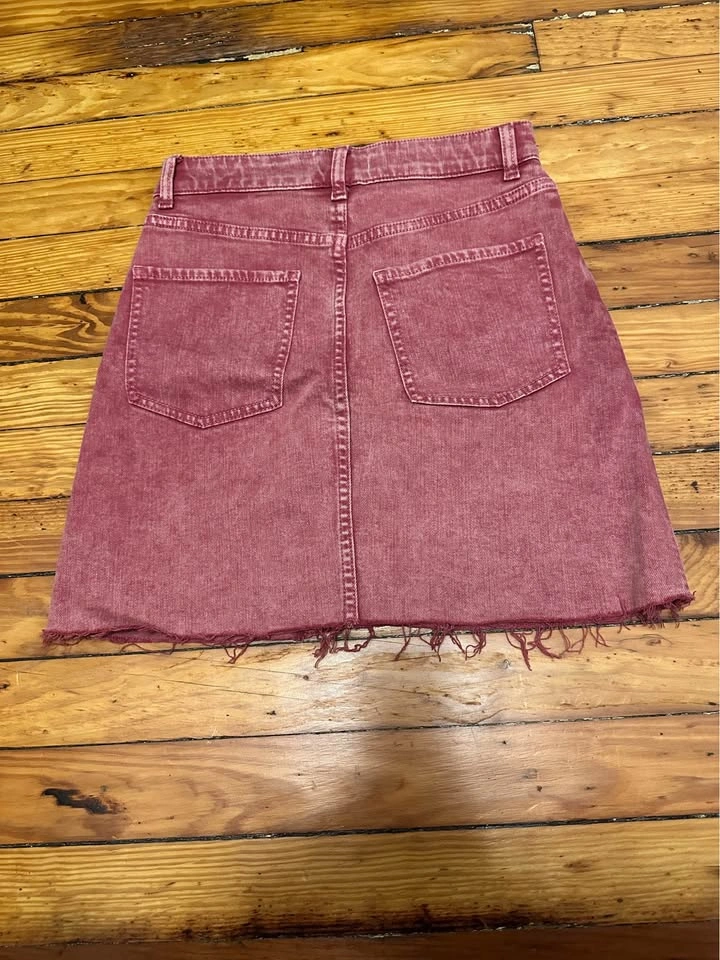 Rails Acid Wash Vintage Red Mini Denim Skirt Size 25/XS - photo 2