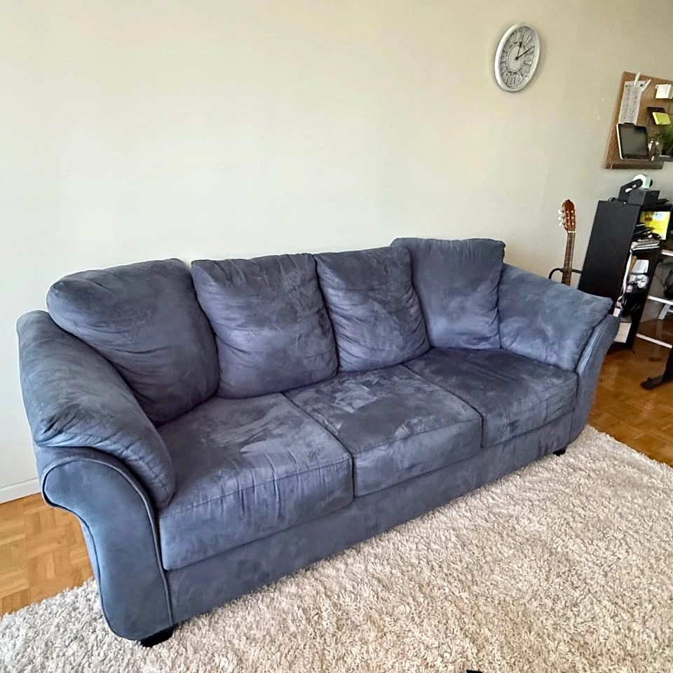 Navy Blue Collier Leon’s 3-Seat Sofa