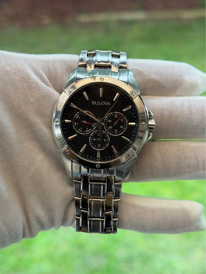 Bulova Men’s Chronograph – Black Dial & Stainless Steel - photo 2