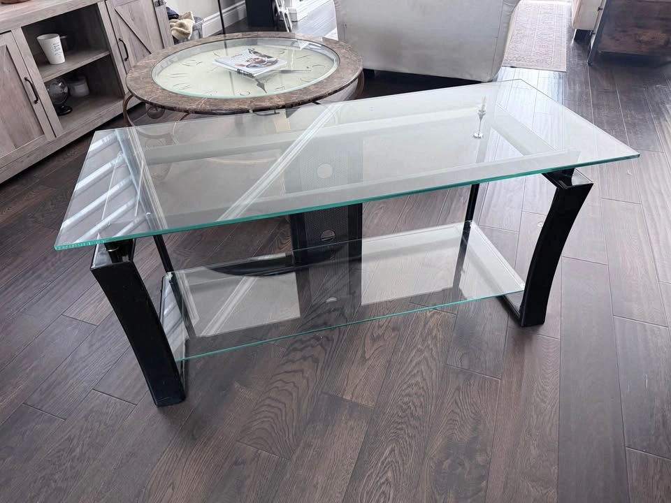 Metal & Tempered Glass TV Stand - photo 5