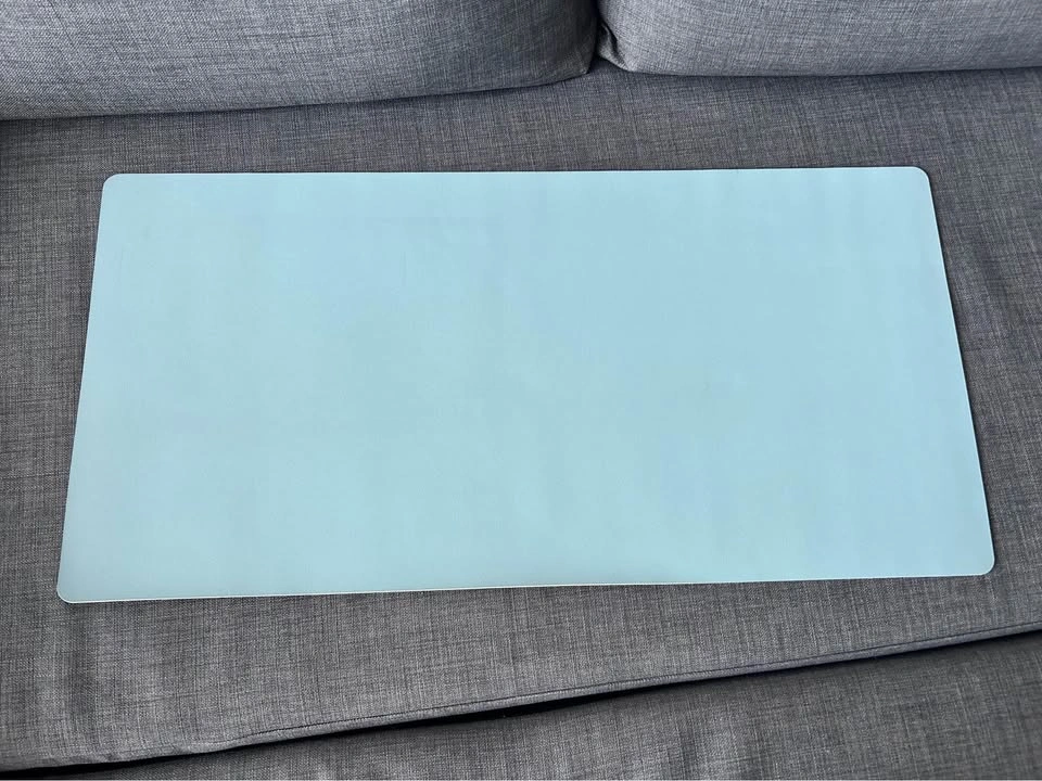 Blue (Reversible to Silver) Leather Desk Mat - photo 2