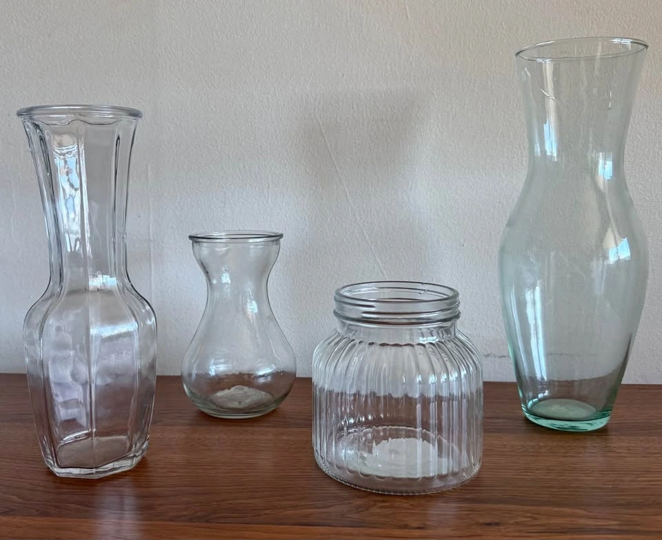 Set of 7 Clear Glass Vases - photo 2