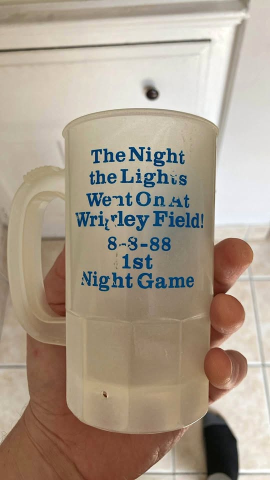 Wrigley Field 1st Night Game Cubs Cup Jeff/portage park