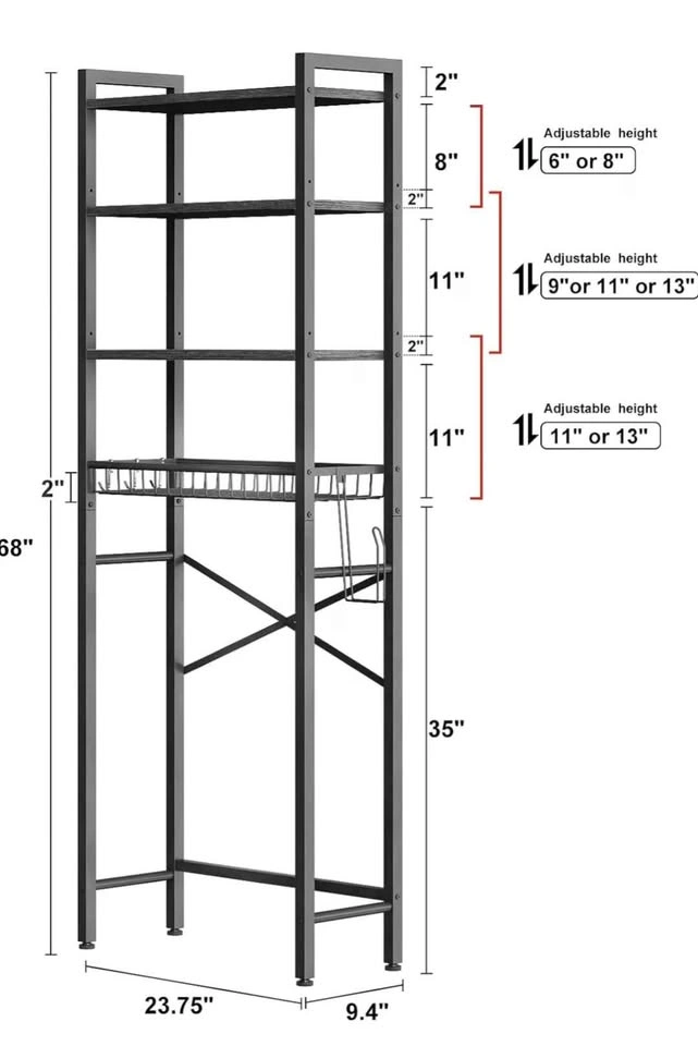 Over-the-Toilet Storage Shelf - photo 4