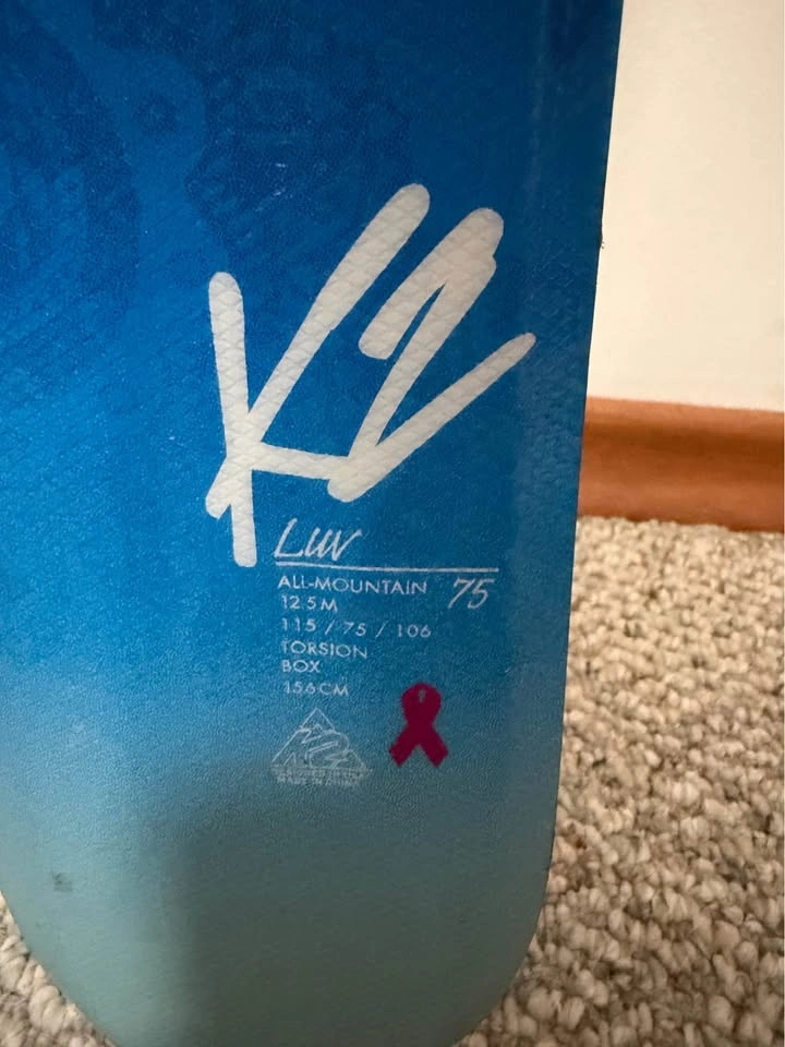 K2 Luv 75 All-Mountain Skis 156cm with Swix Poles - OBO - photo 4