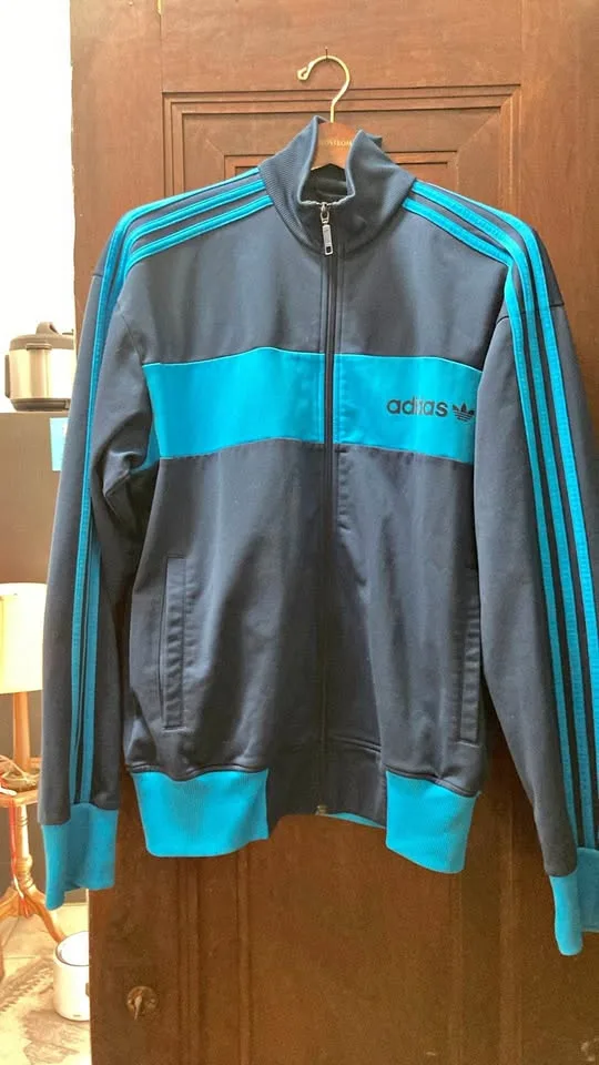 Adidas Blue Track Jacket size M Jeff/ portage park p/u thumbnail