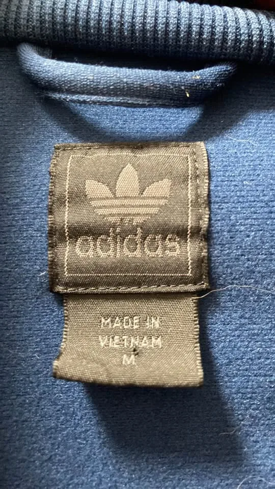 Adidas Blue Track Jacket size M Jeff/ portage park p/u image indicator(2)