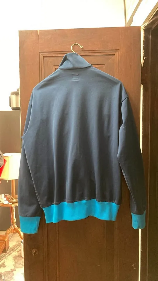 Adidas Blue Track Jacket size M Jeff/ portage park p/u image indicator(3)