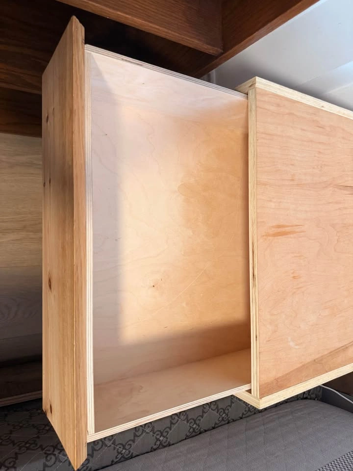 Handmade Wooden Nightstand with Drawer - photo 2