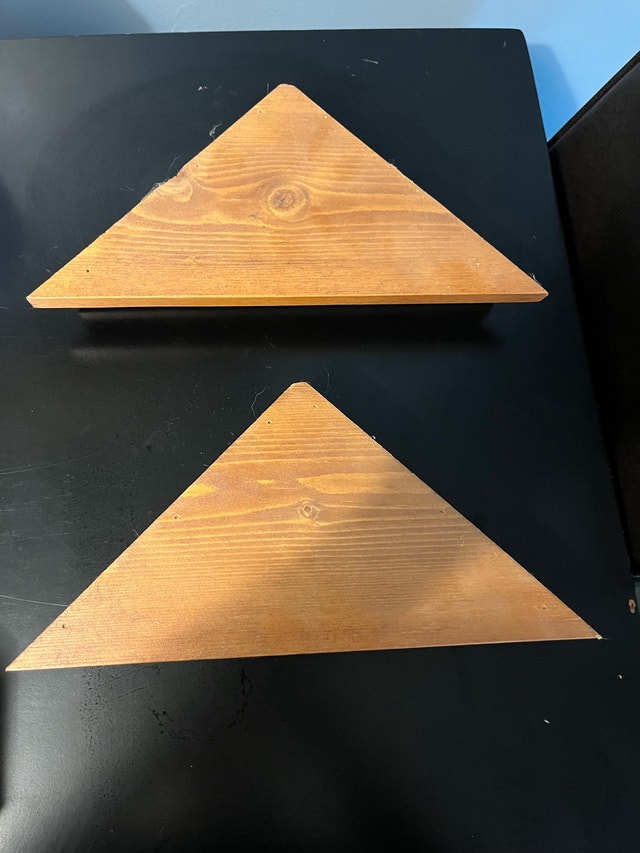 Wooden corner shelves - photo 2