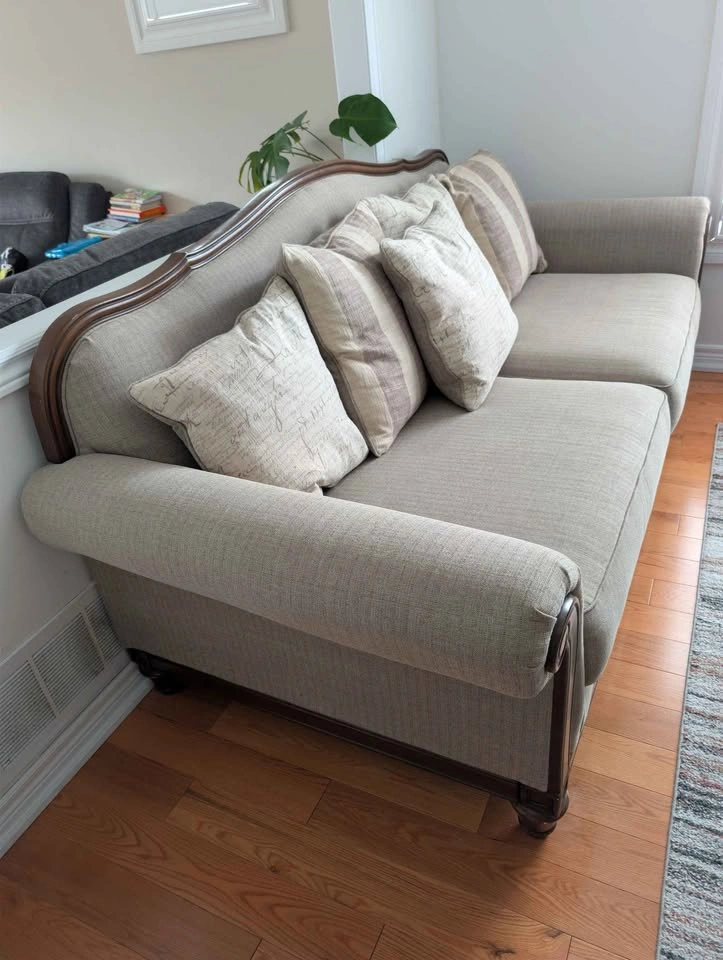 Ashley Wooden Sofa with removable cushions and washable covers - photo 3