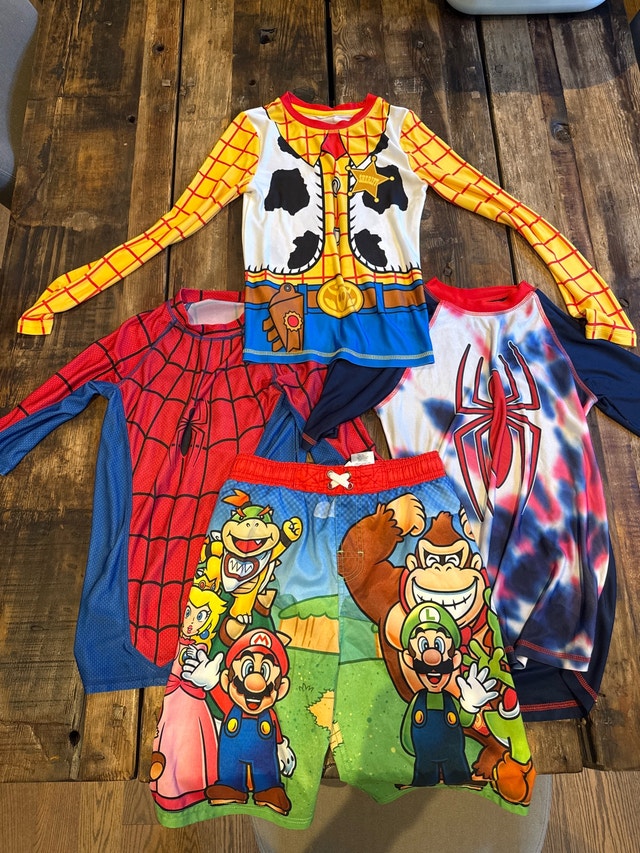 Disney Marvel Nintendo Kids Swimwear Bundle