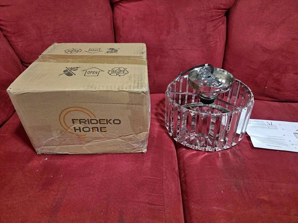 Modern Crystal Ceiling Light (New in Box)