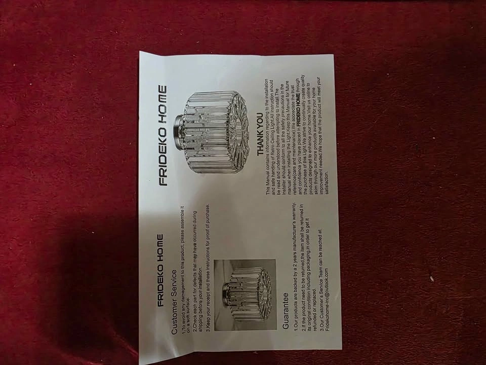 Modern Crystal Ceiling Light (New in Box) - photo 2