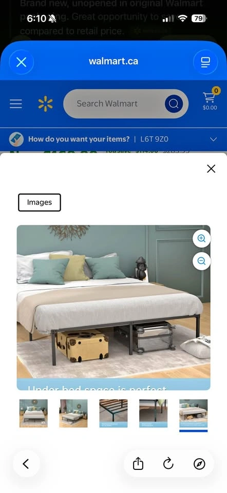 Full size Metal bed frame with Box