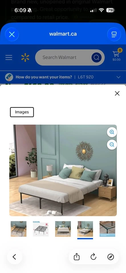 Full size Metal bed frame with Box - photo 2