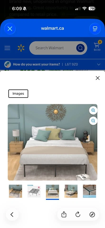 Full size Metal bed frame with Box - photo 3