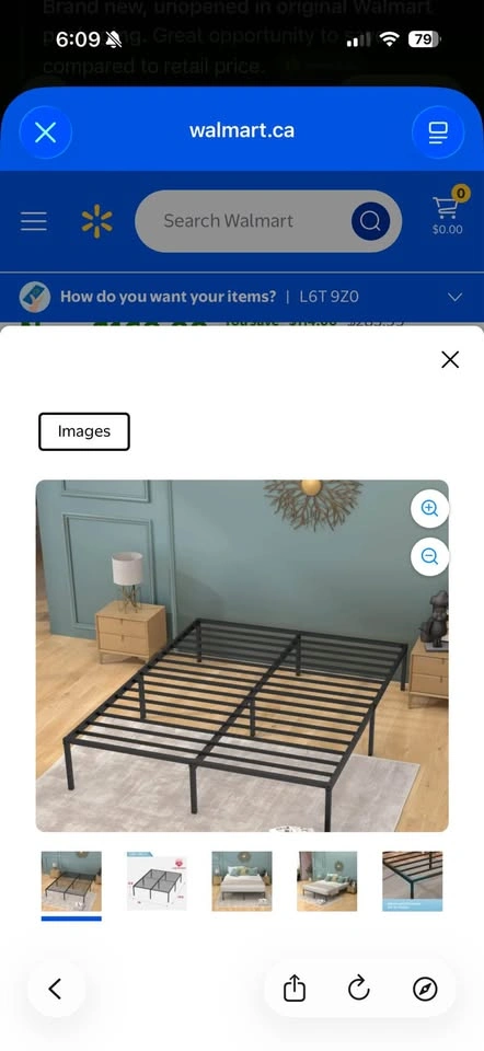 Full size Metal bed frame with Box - photo 4