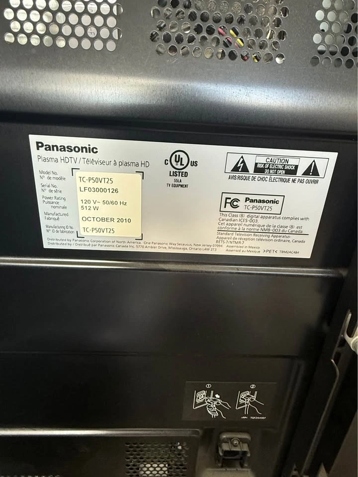 Panasonic TC-P50VT25 50" Plasma HDTV - photo 4