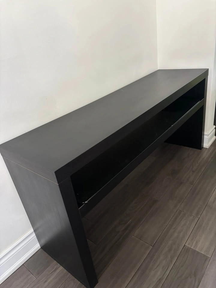Black Brown Long Side Table 55" L x 15.25” W x 25.5” H - photo 2