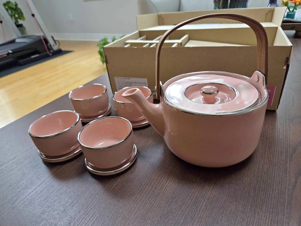 Glory House Pink Ceramic Tea Pot Set