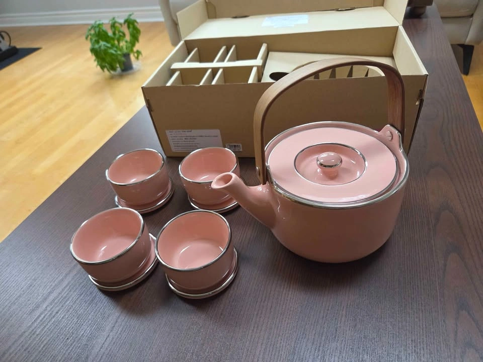Glory House Pink Ceramic Tea Pot Set - photo 3
