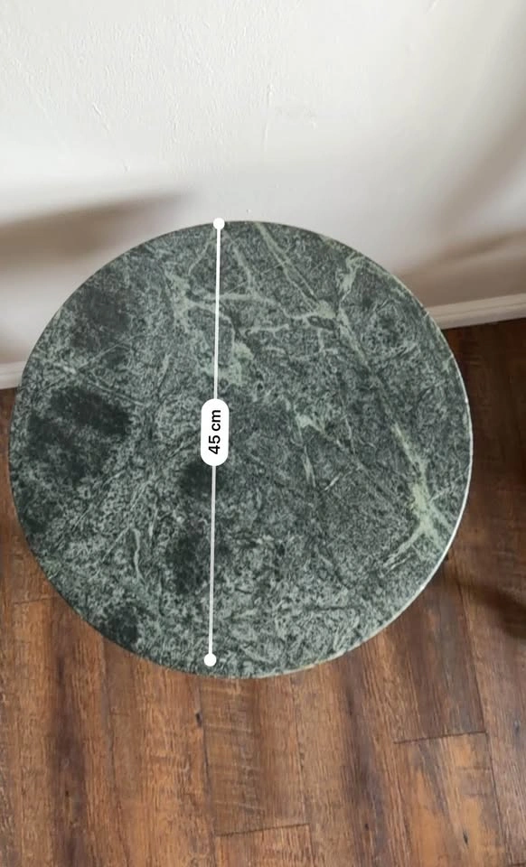 Round Marble Top Accent Side Table - photo 4