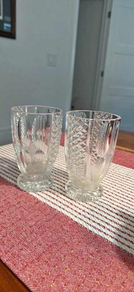 Pair of Cut Crystal Glasses