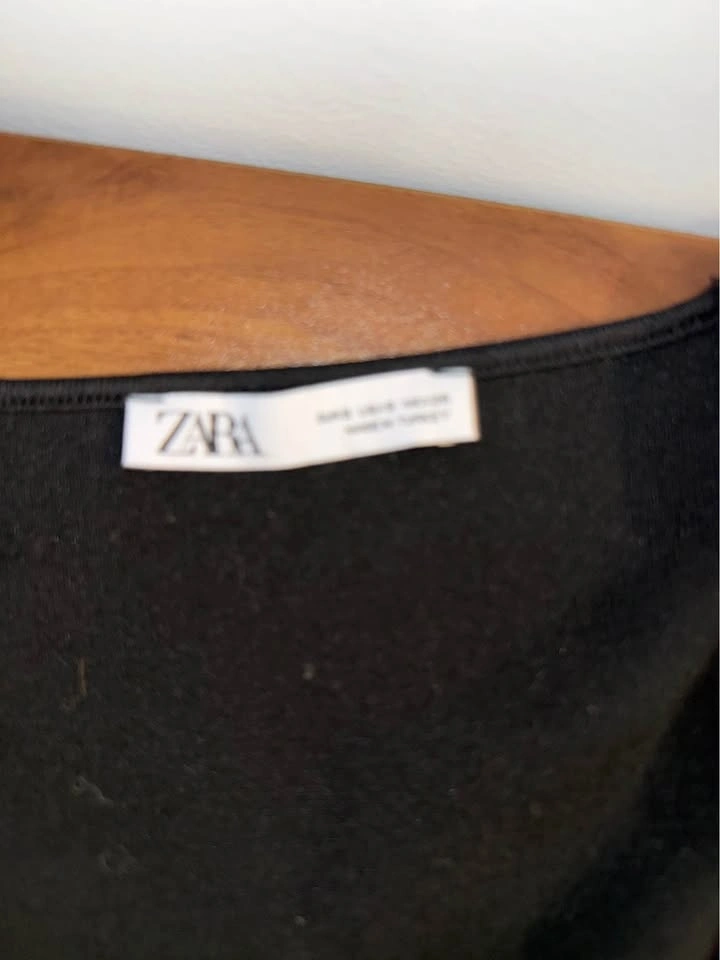 Zara square neck cropped long sleeve shirt - photo 2