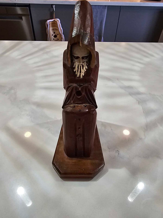 Wooden Monk Incense Burner