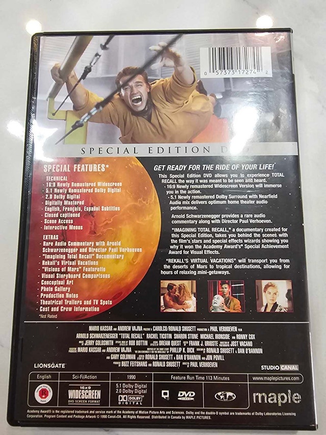 Lionsgate Total Recall Special Edition DVD - photo 3