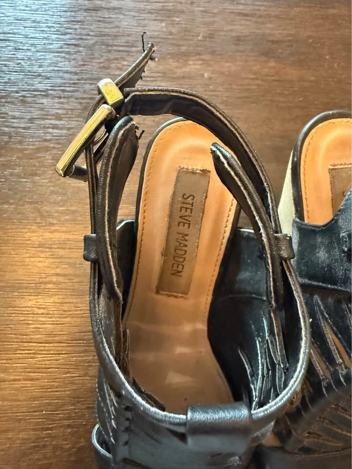 Steve Madden Black Strappy Heeled Sandals - photo 4
