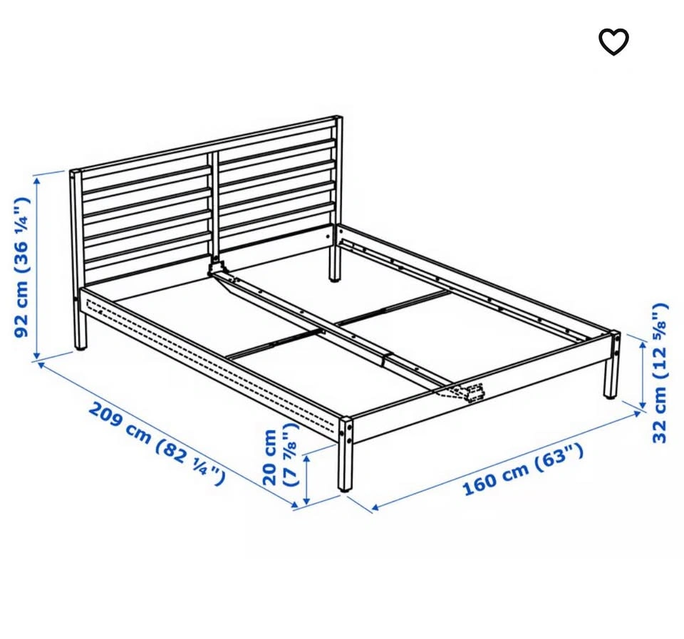 Bed structure white - photo 2
