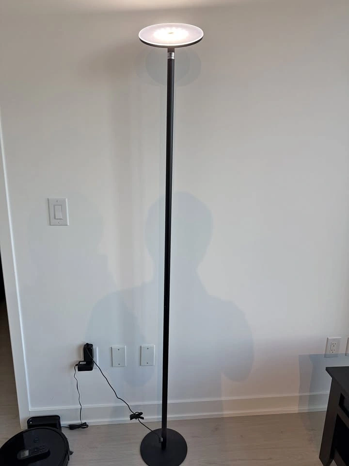 TROND 71" Super Bright LED Torchiere Floor Lamp (Dimmable / Blac