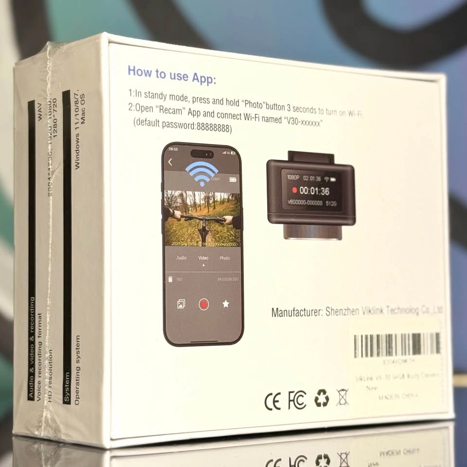 VikLink V30 Full HD 1080P Mini Body Camera 64GB – New - photo 2