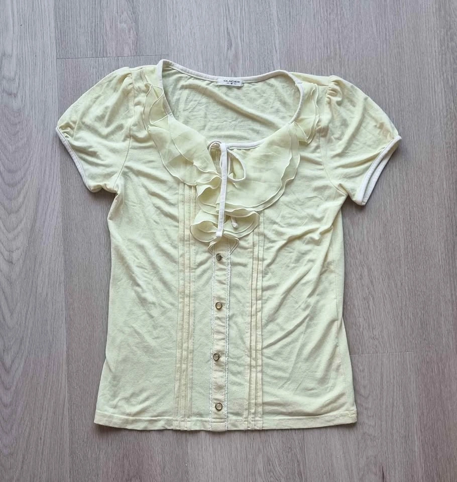 butter yellow milkmaid top