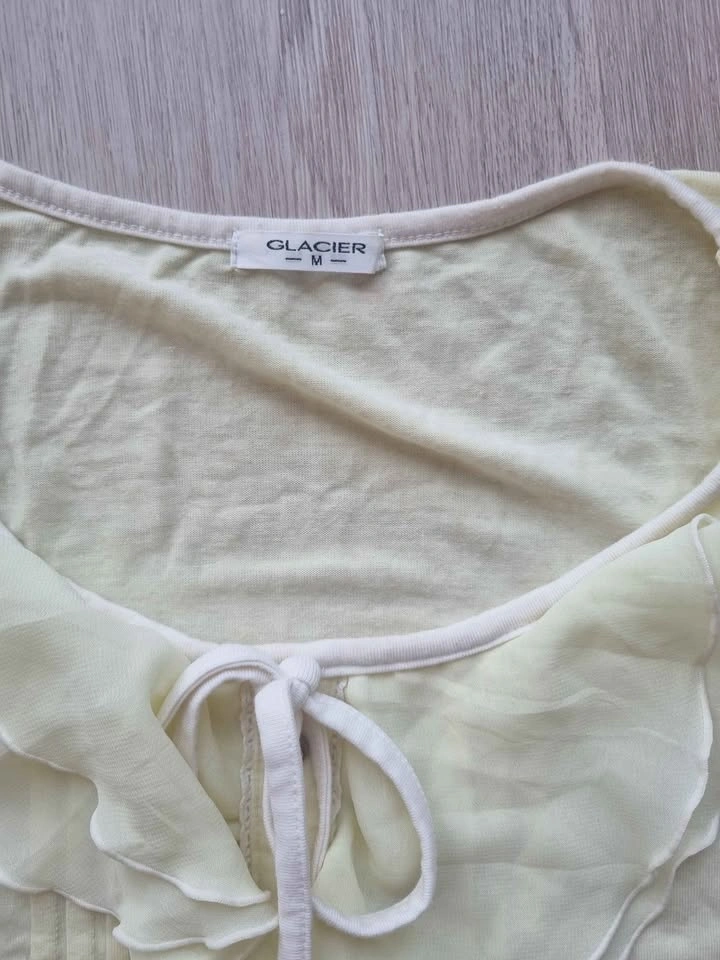 butter yellow milkmaid top - photo 2
