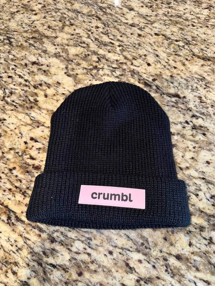Crumbl Cookies Black Beanie