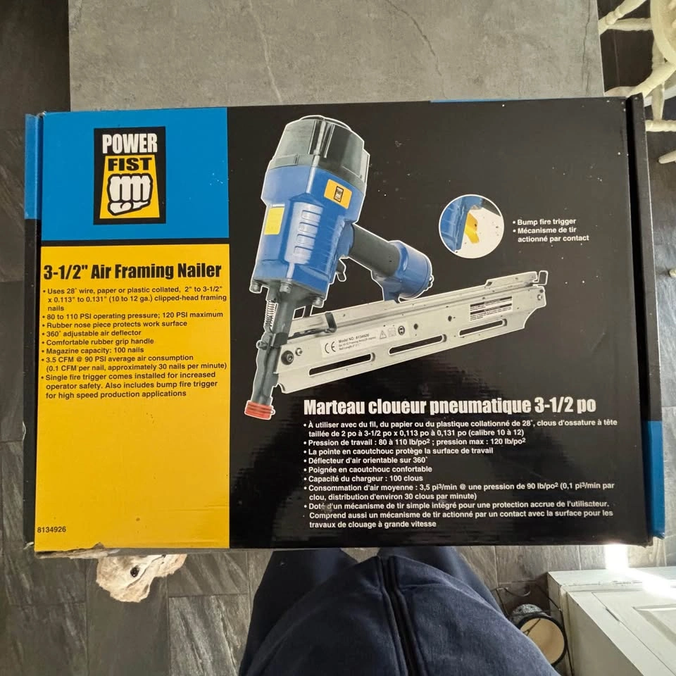 Power Fist 3-1/2" Air Framing Nailer - photo 2