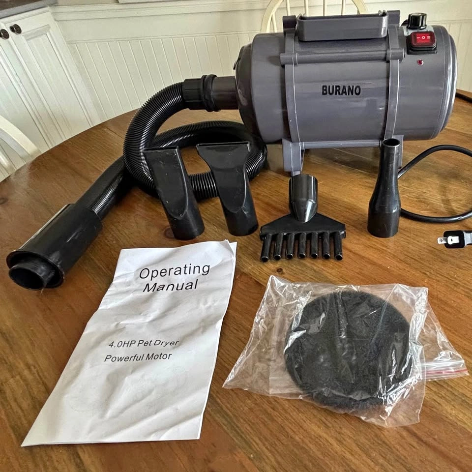 Burano 4.3HP Professional High-Velocity Dog Grooming Blow Dryer