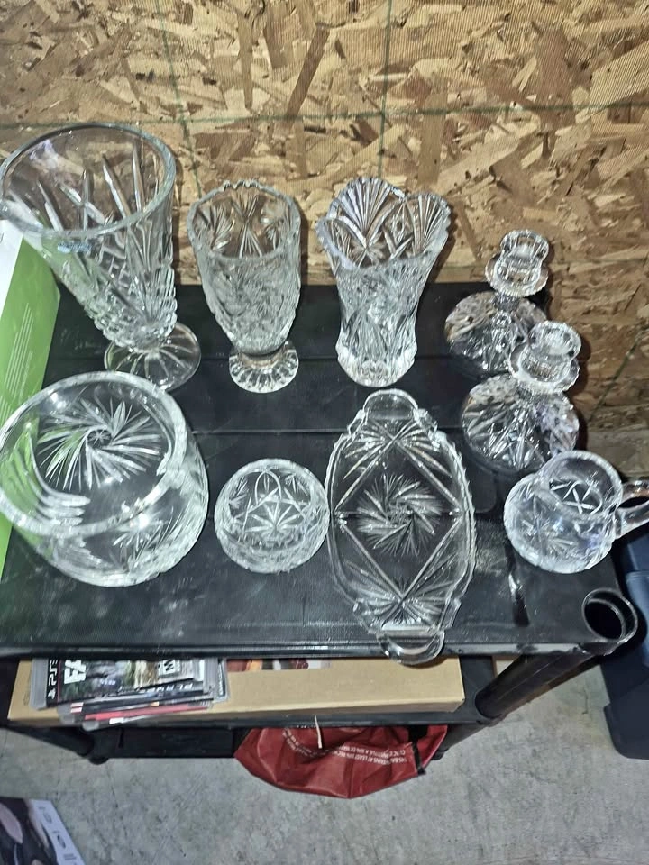 vintage cut crystal