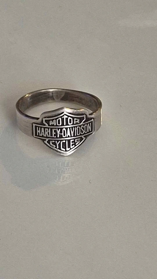 925 silver Harley Davidson ring