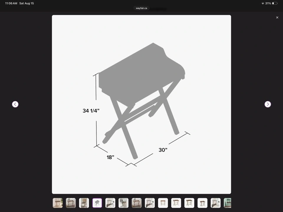 Bansom Solid Wood Folding Desk - photo 2