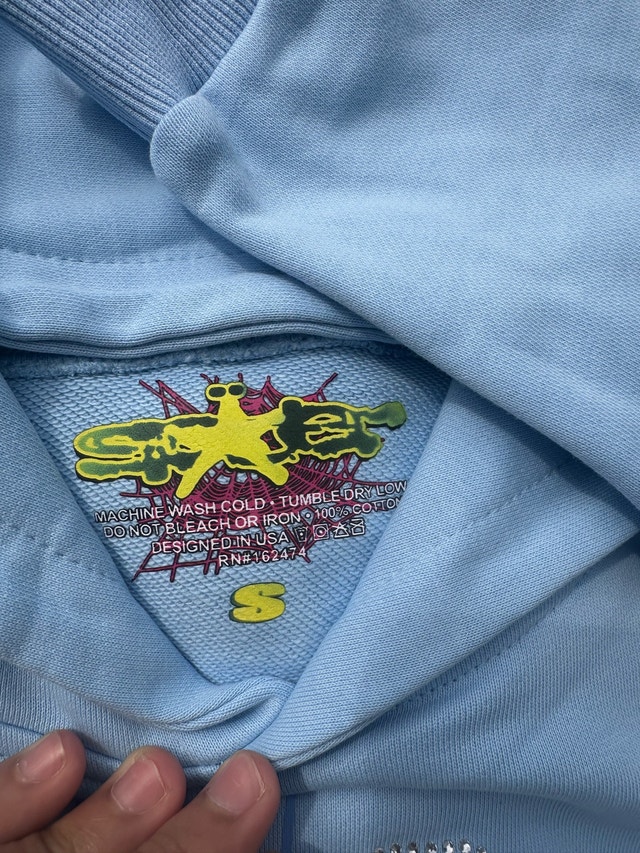 Web blue sp5der hoodie - photo 4