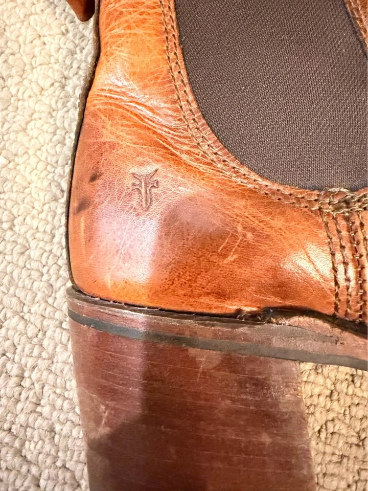 Frye Sabrina Chelsea Leather Boots – Cognac – Women’s 9 - photo 3